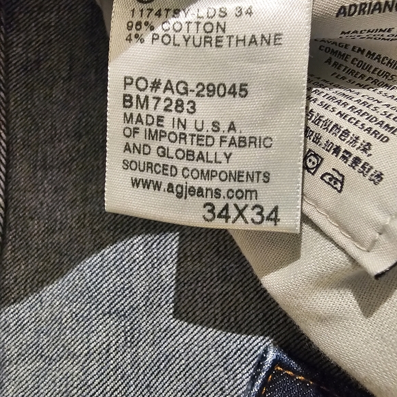 AG "The Graduate" Tailored Jeans 34x34 - Picture 5 of 7